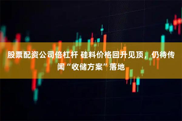 股票配资公司倍杠杆 硅料价格回升见顶，仍待传闻“收储方案”落地